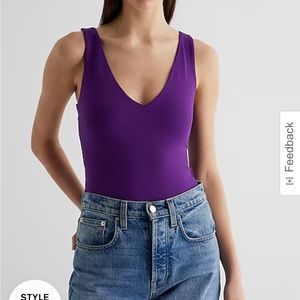 Express Body contour v neck bodysuit